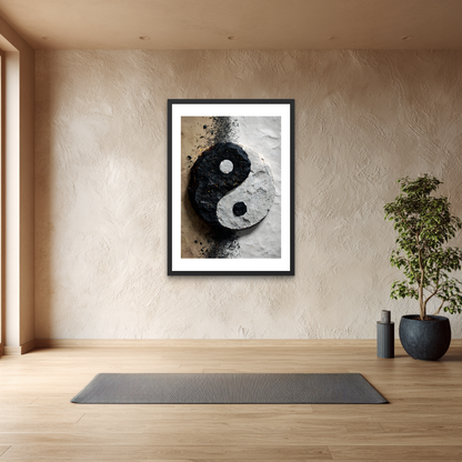 Stone & Sand Yin-Yang Poster