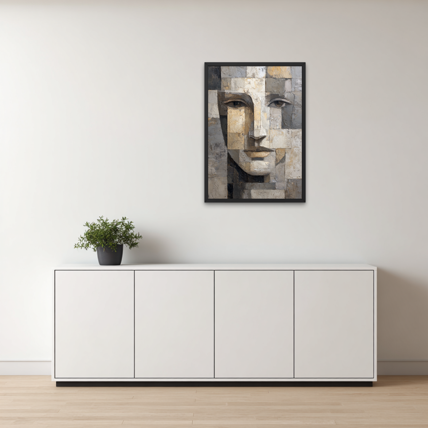 Cubist Gaze Abstract Poster