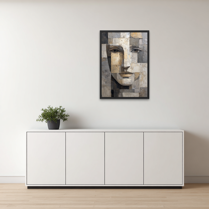 Cubist Gaze Abstract Poster