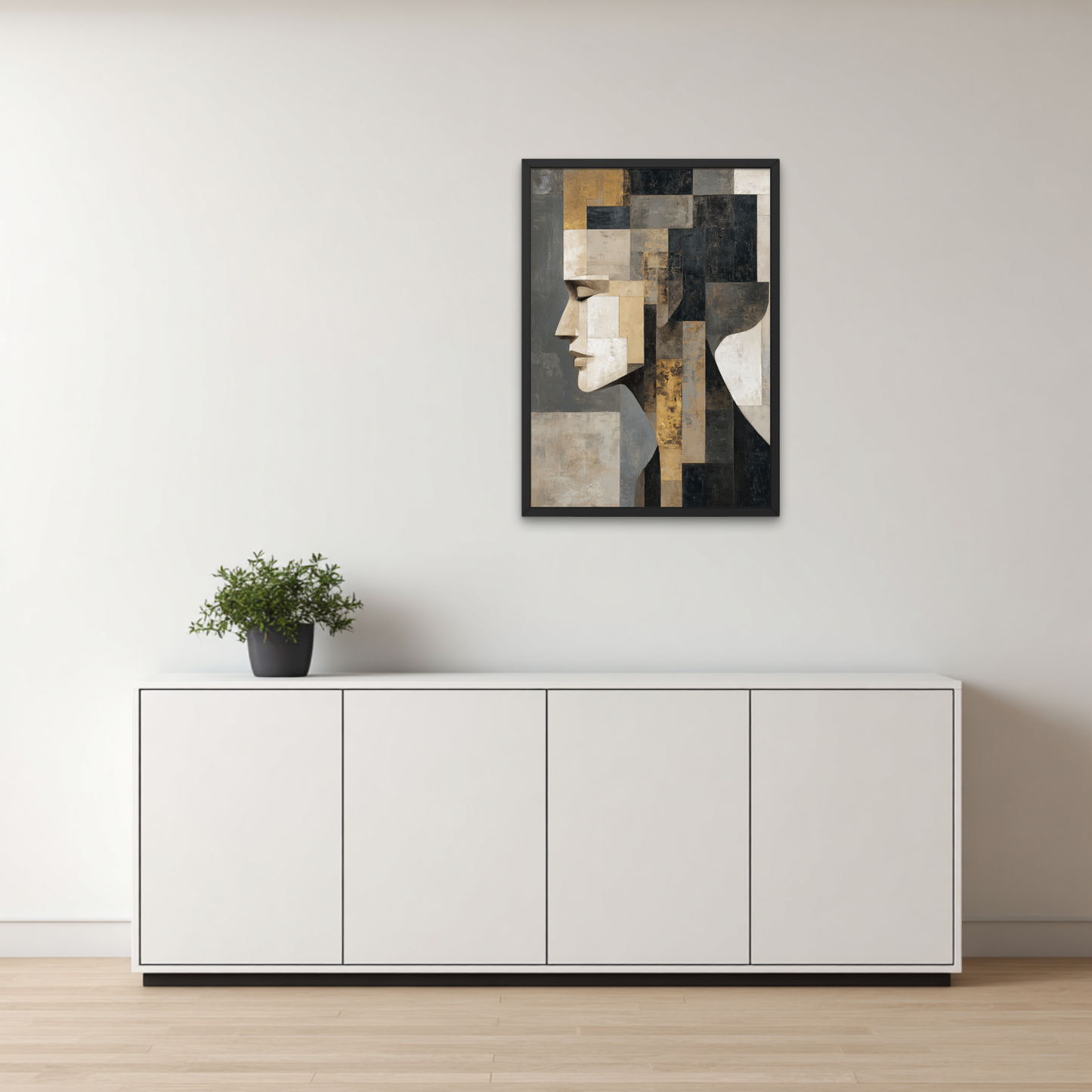 Aurum Veil Abstract Poster