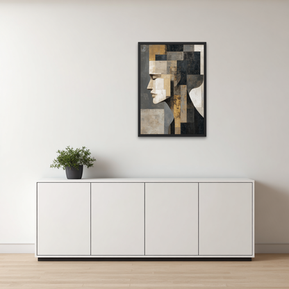 Aurum Veil Abstract Poster