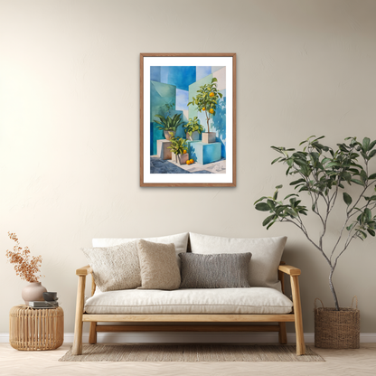 Blue Orange Poster