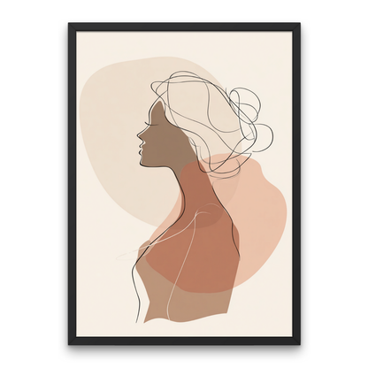 Feminine Silhouette III Boho Art Poster