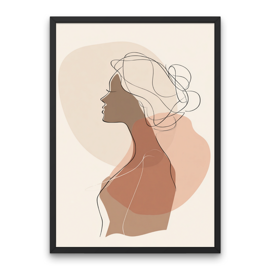Feminine Silhouette III Boho Art Poster