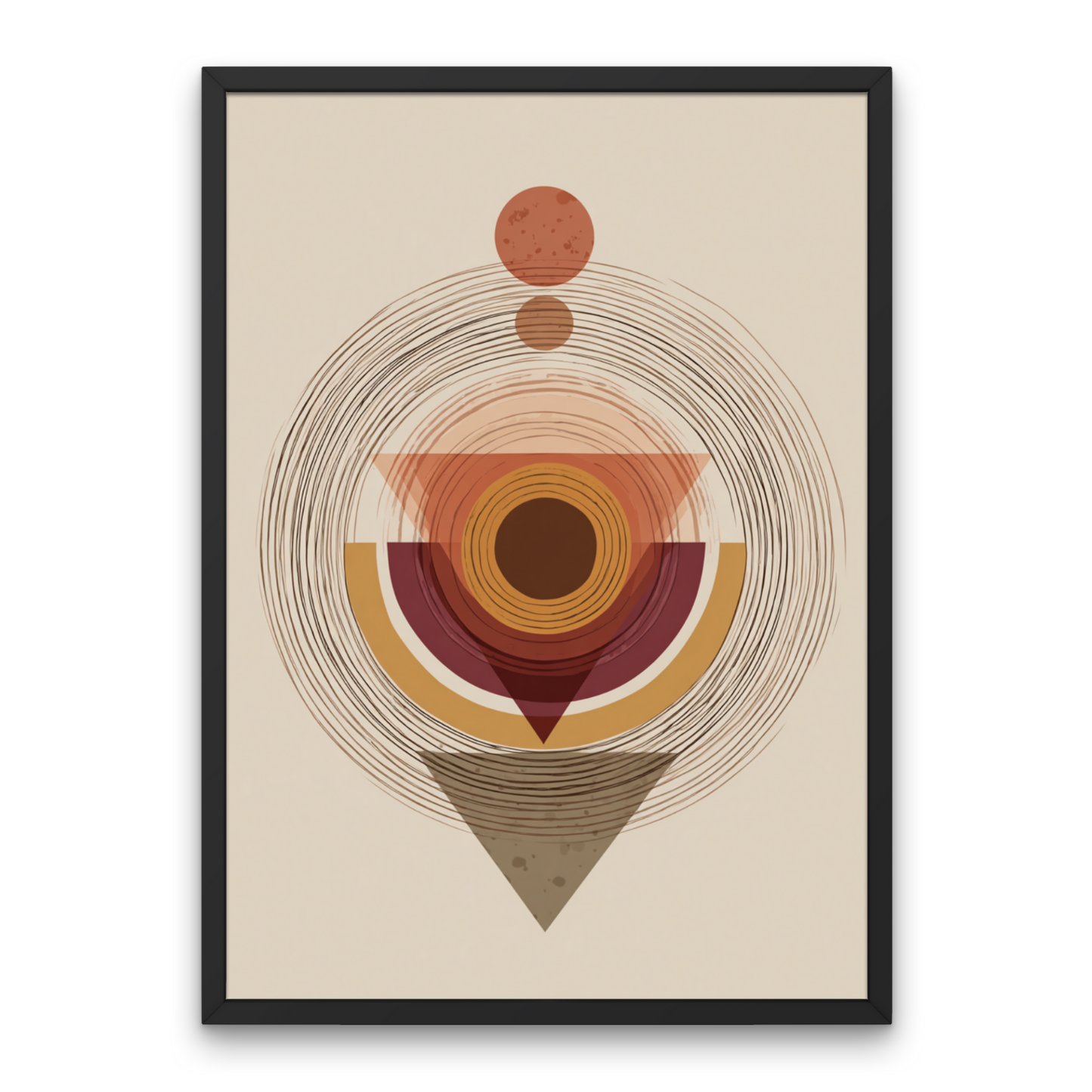Surrounded Triangle Boho Art Poster