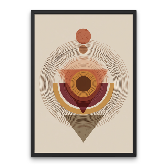 Surrounded Triangle Boho Art Poster