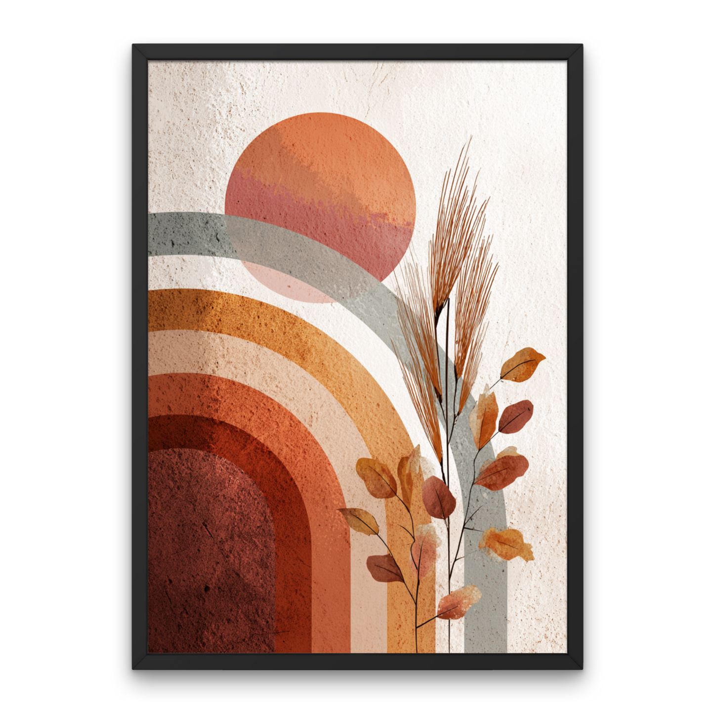 Abstract Arches Plant Boho Art Poster