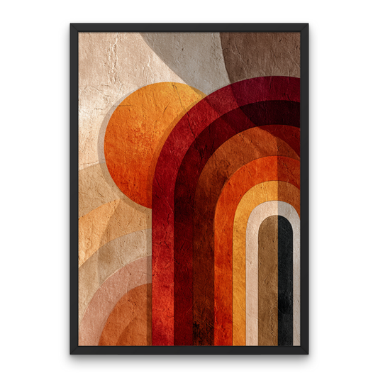 Abstract Arches Terracotta Boho Art Poster