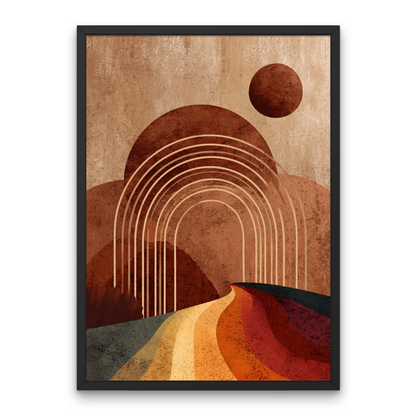 Golden Arches of Calm Boho Art Poster