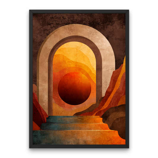 Portal of the Sun Boho Art Poster