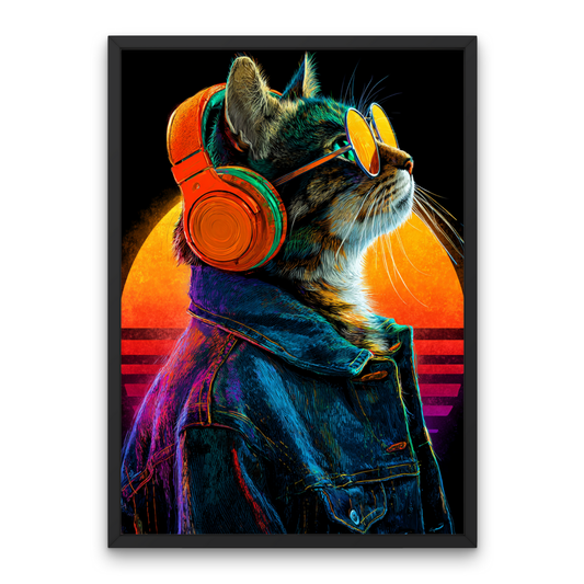 Retro Allstars "DJ Whiskers" Poster