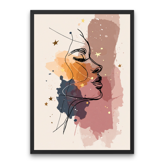 Celestial Flow Minimalistic Poster