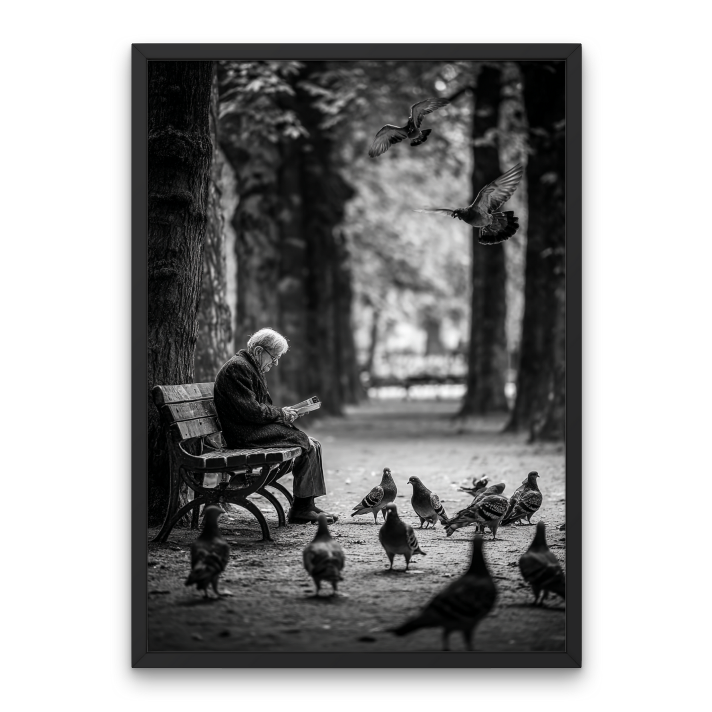 The Watcher on the Bench Poster