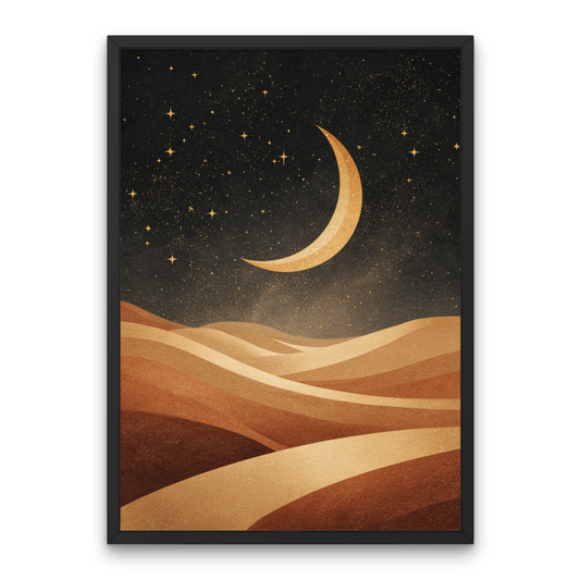 Crescent Moon II Boho Art Poster