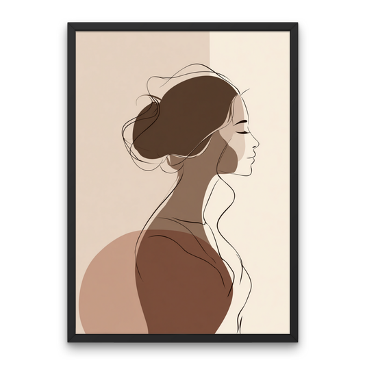 Feminine Silhouette II Boho Art Poster