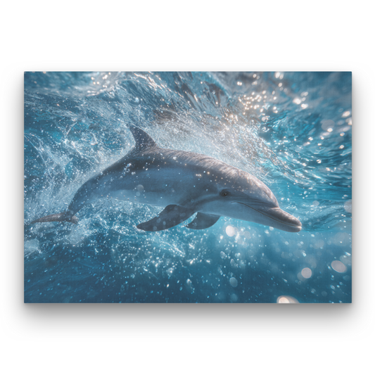 Playful Dolphin Leinwandbild