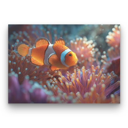 Swimming Clownfish Leinwandbild