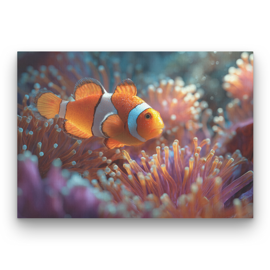 Swimming Clownfish Leinwandbild