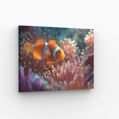 Swimming Clownfish Leinwandbild