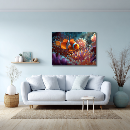Swimming Clownfish Leinwandbild